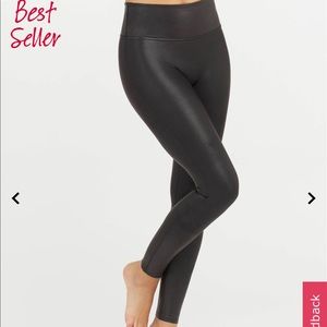 SPANX Faux Leather Leggings Black